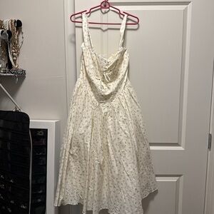 Windsor Soft Girl Floral Drop Waist Midi Dress